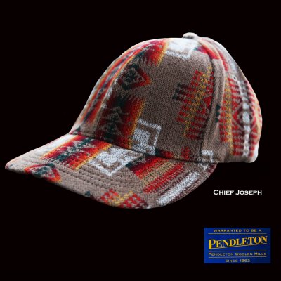 画像1: ペンドルトン チーフジョセフ キャップ(タン)/Pendleton Wool Cap(Chief Joseph/Tan)
