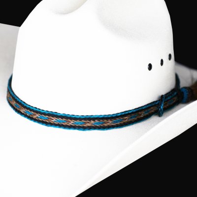 画像2: ホースヘアー 馬毛 ウエスタン ハット バンド（ターコイズ・ブラウン）/Horse Hair Hat Band(Turquoise/Brown)