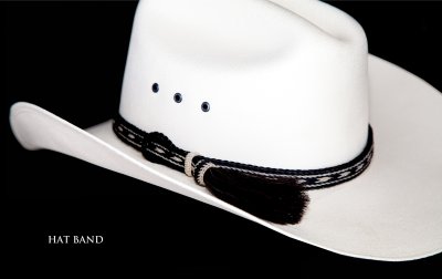 画像2: ホースヘアー ハット バンド(ブラック・ナチュラル)/Horse Hair Hat Band(Black/Natural)