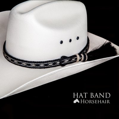 画像1: ホースヘアー ハット バンド(ブラック・ナチュラル)/Horse Hair Hat Band(Black/Natural)