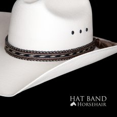 画像1: ホースヘアー 馬毛 ウエスタン ハット（ブラック・ブラウン・ナチュラル）/Horse Hair Hat Band (1)