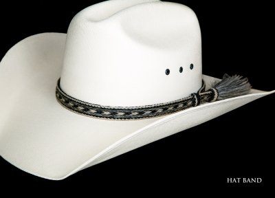 画像2: ホースヘアー 馬毛 ウエスタン ハット バンド(ブラック・グレー・ナチュラル)/Horse Hair Hat Band(Black/Grey/Natural)
