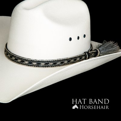画像1: ホースヘアー 馬毛 ウエスタン ハット バンド(ブラック・グレー・ナチュラル)/Horse Hair Hat Band(Black/Grey/Natural)