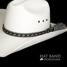 画像1: ホースヘアー 馬毛 ウエスタン ハット バンド（ブラック・グレー・ナチュラル）/Horse Hair Hat Band(Black/Grey/Natural) (1)