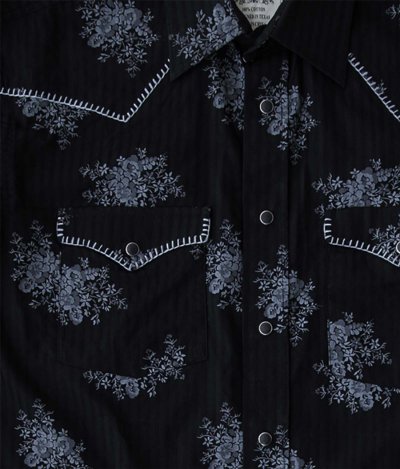 画像2: パンハンドルスリム ラフストック ウエスタンシャツ(ブラック/長袖)大きいサイズもあり/Rough Stock Long Sleeve Western Shirt by Panhandle Slim(Black)