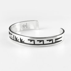 画像3: ホピ族 インディアンジュエリー ベンジャミン マンスフィールド作 ハンドメイド スターリングシルバー ブレスレット/Native American Hopi Benjamin Mansfield SterlingSilver Cuff Bracelet  (3)