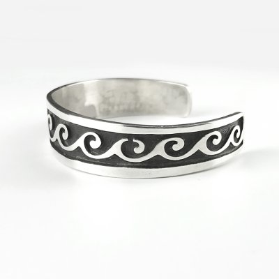 画像3: ホピ族 インディアンジュエリー クレメント ホニー作 ハンドメイド スターリングシルバー ブレスレット/Native American Hopi Clement Honie Sterling Silver Cuff Bracelet 