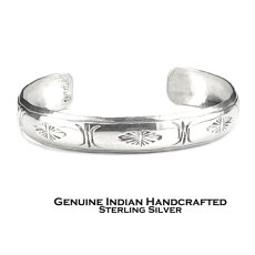 画像1: インディアンジュエリー アメリカ ナバホ族 ハンドメイド スターリングシルバー ブレスレット/Native American Navajo Sterling Silver Bracelet (1)