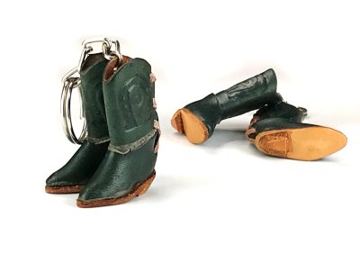 画像2: ウエスタンブーツ ハンドメイド レザー キーホルダー/Western Boots Leather Keychains
