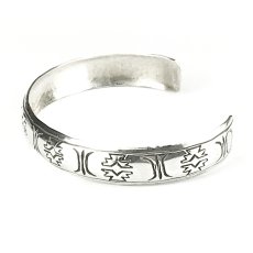 画像2: アメリカ インディアン ナバホ族 ハンドメイド スターリングシルバー ブレスレット/Native American Navajo Sterling Silver Cuff Bracelet (2)