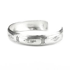 画像2: インディアンジュエリー アメリカ ナバホ族 ハンドメイド スターリングシルバー ブレスレット/Native American Navajo Sterling Silver Bracelet (2)