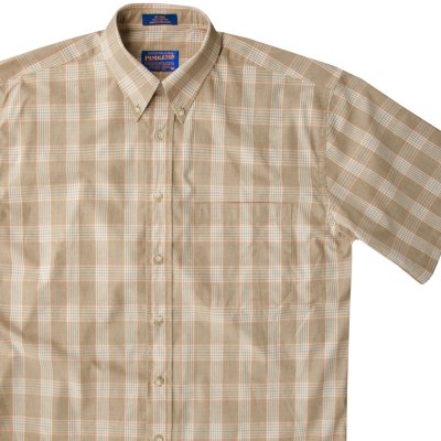 画像2: ペンドルトン 半袖 シャツ（タン/ブルー）/Pendleton Plaid Shortsleeve Shirt(Tan)