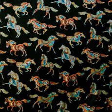 画像2: オースティン アクセント シルク ワイルドラグ（カウボーイ大判スカーフ）フェザーホース/Austin Accent Inc.100% Silk Wild Rags (2)