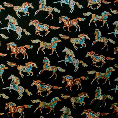 画像2: オースティン アクセント シルク ワイルドラグ（カウボーイ大判スカーフ）フェザーホース/Austin Accent Inc.100% Silk Wild Rags