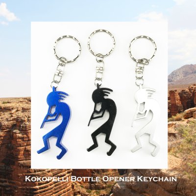 画像1: ココペリ ボトルオープナー(栓抜き)・キーホルダー・チャーム/Kokopelli Bottle Opener Keychain
