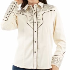 画像1: スカリー 刺繍 ウエスタン シャツ（長袖/クリーム）S/Scully Long Sleeve Western Shirt(Women's) (1)