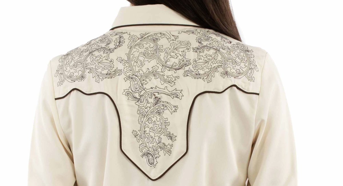 画像3: スカリー 刺繍 ウエスタン シャツ（長袖/クリーム）S/Scully Long Sleeve Western Shirt(Women's) (3)