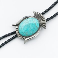 画像1: ターコイズ ボロタイ/Bolo Tie Turquoise Stone (1)