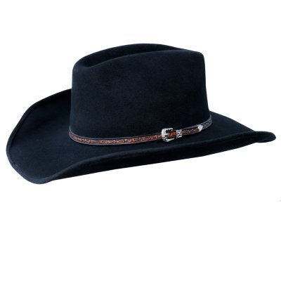 画像1: DPC ドーフマン パシフィック スカラ ウール クラッシャブル カウボーイ ハット（ブラック）L（ハットサイズ58cm〜59cm）/Dorfman Pacific Scala Wool Felt Cowboy Hat (Black)