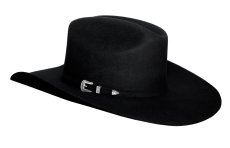 画像2: レジストル 5XXXXX ビーバー 100%ピュアーファーフェルト カウボーイ ハット（ブラック）大きいサイズもあり/Resistol The Challenger 5X Beaver 100% Pure Fur Felt Cowboy Hat (Black) (2)