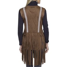 画像4: スカリー ロング フリンジ ベスト（タン）S/Scully Long Fringe Vest w/embroidered ribbon band Tan(Women's) (4)
