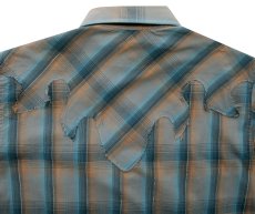 画像3: ローパー ウエスタンシャツ（ブルー・ラスト/長袖）M（身幅56cm）/Roper Long Sleeve Western Shirt(Blue/Rust) (3)