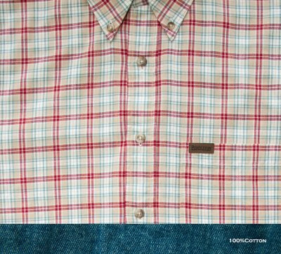 画像2: ペンドルトン 半袖 コットン シャツ（タン/レッド）大きいサイズ/Pendleton Plaid Shortsleeve Shirt(Tan/Red)