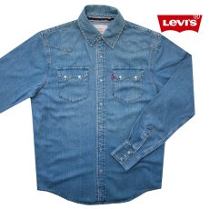画像1: リーバイス ビンテージウオッシュ デニム ウエスタンシャツ（長袖）/Levi's® Denim Western Shirt  (1)