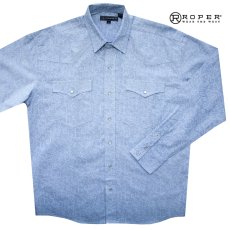 画像4: ローパー ウエスタンシャツ（ライトブルー/長袖）M（身幅60cm）/Roper Long Sleeve Western Shirt(Blue) (4)