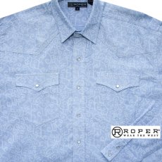 画像1: ローパー ウエスタンシャツ（ライトブルー/長袖）M（身幅60cm）/Roper Long Sleeve Western Shirt(Blue) (1)