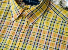 画像3: ラルフローレン 半袖 シャツ（レモンイエロー・ピーチ）ラージサイズ/Ralph Lauren Plaid Shortsleeve Shirt (3)