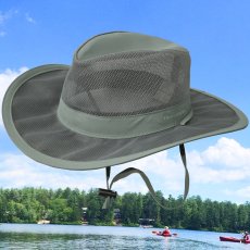 画像1: 軽量 メッシュ サファリ ハット（オリーブグレー）/Field&Stream Mesh Safari Hat(Grey)  (1)