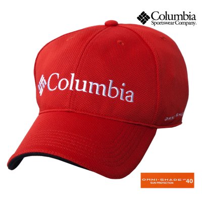 画像1: コロンビアスポーツウェア 刺繍 ロゴ キャップ（レッド・シルバー）/Columbia Sportswear Ball Cap(Red)