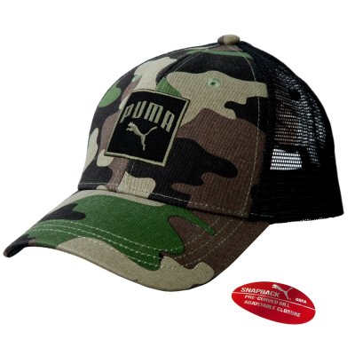 画像1: プーマ 刺繍 ロゴ パッチ カモ トラッカー キャップ/Puma Evercat Abbot Trucker Cap(Camouflage)