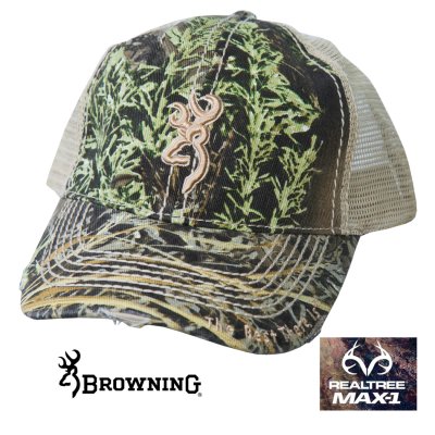 画像1: ブラウニング リアルツリー MAX-1 カモ キャップ/Browning REALTREE MAX-1 Mesh-Back Camo Cap