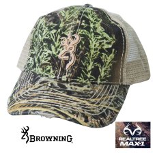 画像1: ブラウニング リアルツリー MAX-1 カモ キャップ/Browning REALTREE MAX-1 Mesh-Back Camo Cap (1)