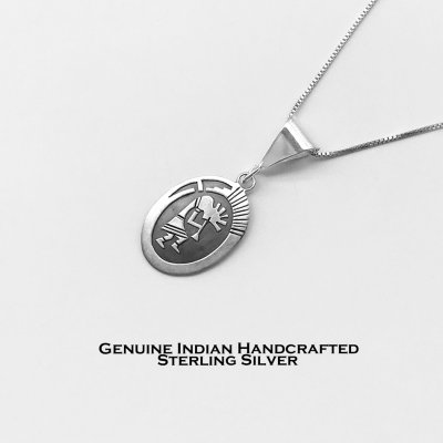 画像1: ネイティブアメリカン ナバホ族作 スターリングシルバー ココペリ ペンダント トップ /Native American Navajo Sterling Silver Kokopelli Pendant 
