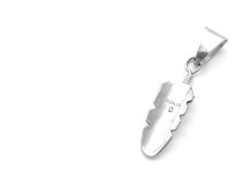 画像2: ナバホ インディアン ハンドメイド スターリングシルバー・ターコイズ フェザー ペンダント トップ/Navajo Sterling Silver Turquoise Pendant Feather (2)
