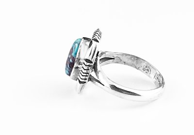 画像3: ネイティブアメリカン ナバホ族 ノービンジョンソン作 ハンドメイド スターリングシルバー リング 19号/Native American Navajo Norvin Johnson Sterling Silver Handmade Ring
