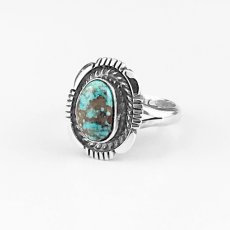 画像2: ネイティブアメリカン ナバホ族 ノービンジョンソン作 ハンドメイド スターリングシルバー リング 19号/Native American Navajo Norvin Johnson Sterling Silver Handmade Ring (2)