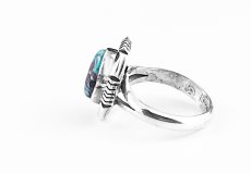 画像3: ネイティブアメリカン ナバホ族 ノービンジョンソン作 ハンドメイド スターリングシルバー リング 19号/Native American Navajo Norvin Johnson Sterling Silver Handmade Ring (3)