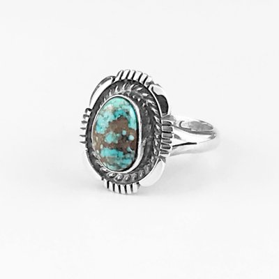 画像2: ネイティブアメリカン ナバホ族 ノービンジョンソン作 ハンドメイド スターリングシルバー リング 19号/Native American Navajo Norvin Johnson Sterling Silver Handmade Ring