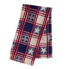 画像1: キッチン タオル スター アメリカ国旗 星条旗 アメリカ輸入品 フック用ループつき/The Stars and Stripes Kitchen Towels (1)