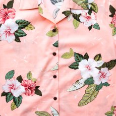 画像2: アメリカ・ハワイ製 レディース アロハシャツ（ピンク）S/Aloha Shirt(Women's) (2)