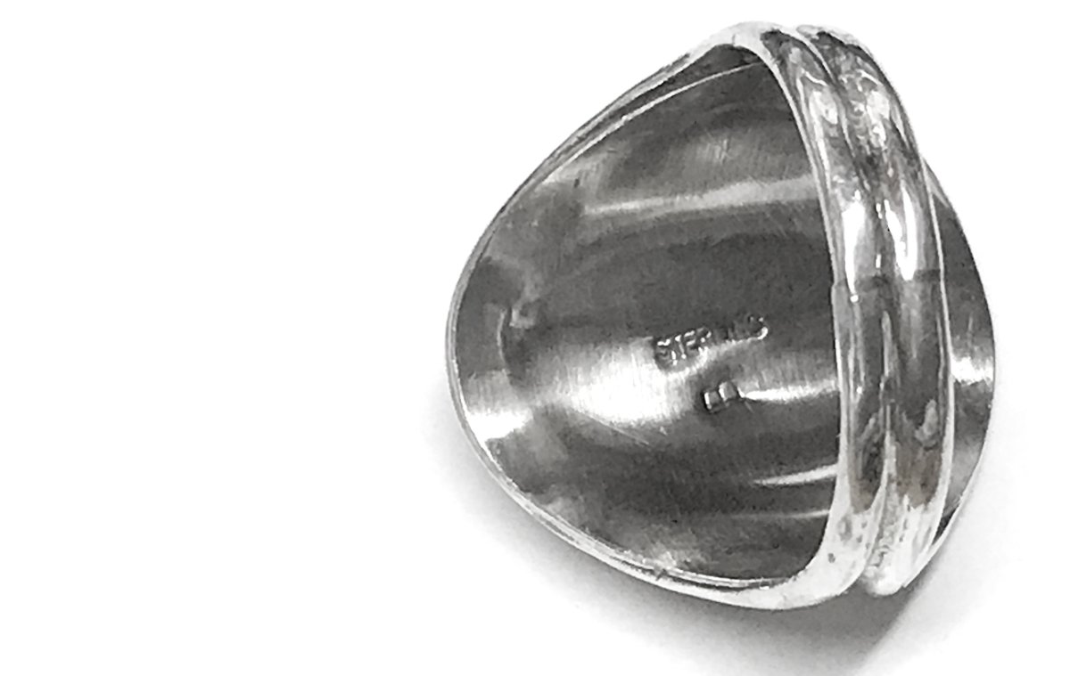画像4: ネイティブアメリカン ナバホ族 ハンドメイド スターリングシルバー ターコイズ コーラル リング 24号/Native American Navajo Handmade Sterling Silver Turquoise Coral Ring (4)