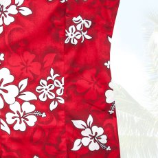 画像2: ハワイアン ドレス ワンピース アメリカ・ハワイ製（レッド・ホワイトハイビスカス/レディース）/Hawaiian Dress(Women's) (2)