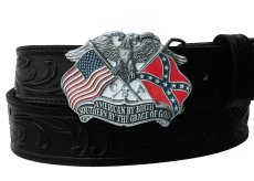 画像2: アメリカンイーグル CSA アメリカ連合国旗・星条旗 ベルト バックル/Belt Buckle (2)