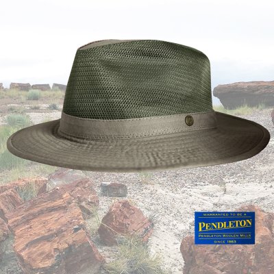 画像1: ペンドルトン メッシュクラウン クラッシャブル ブリーザーハット（グリーン）M/Pendleton Breezer Hat(Green)