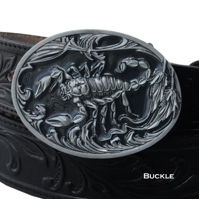 画像1: スコーピオン サソリ ベルト バックル(ブラック)/Siskiyou Belt Buckle Scorpion