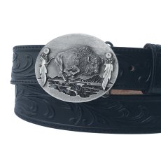 画像2: バッファロー&フェザー ネイティブ サウスウエスト ベルト バックル/Siskiyou Belt Buckle Buffalo (2)
